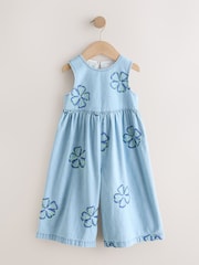 Blue Floral - Damit Pang-laro na Walang Manggas (3buwan-7taon) - Larawan 1 ng 4