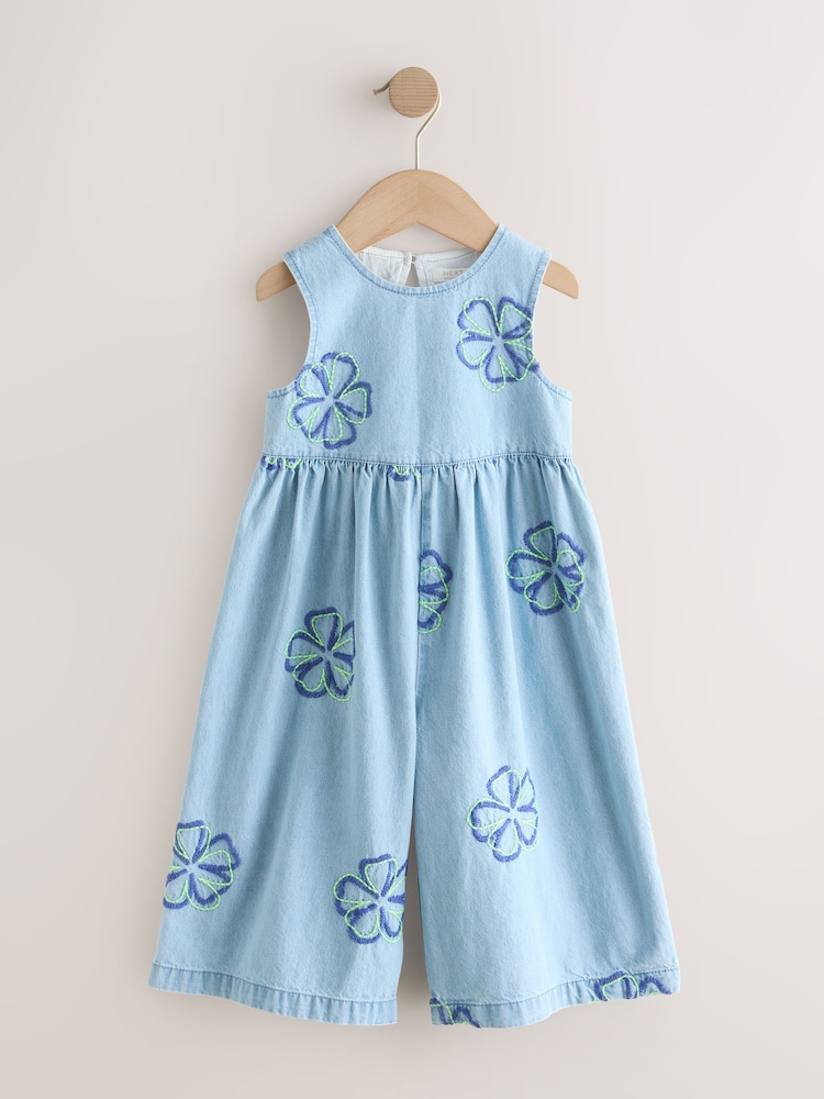 Blue Floral - Damit Pang-laro na Walang Manggas (3buwan-7taon) - Larawan 1 ng 4