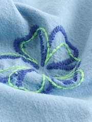 Blue Floral - Damit Pang-laro na Walang Manggas (3buwan-7taon) - Larawan 3 ng 4