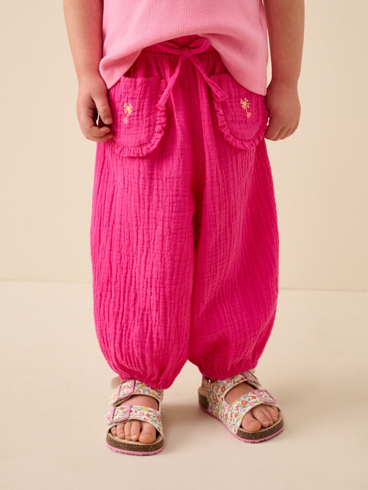 Bright Pink Pull On Trousers (3mths-7yrs) - Image 1 of 4