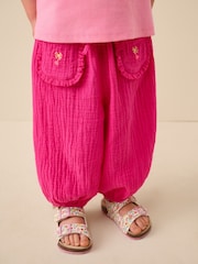 Bright Pink Pull On Trousers (3mths-7yrs) - Image 2 of 4