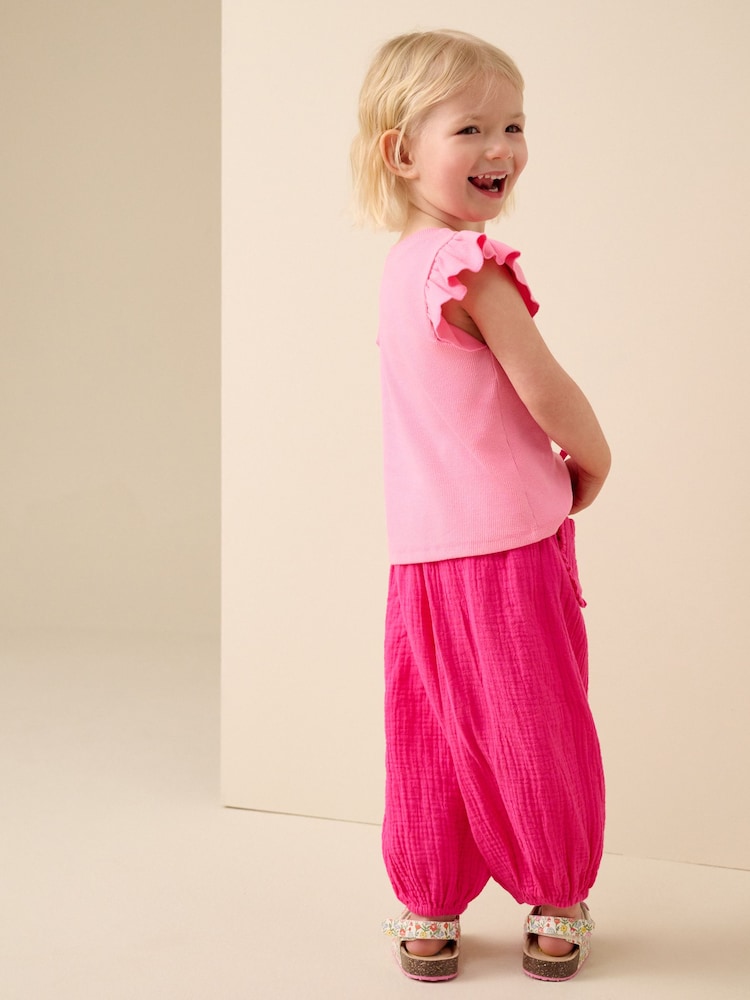 Bright Pink Pull On Trousers (3mths-7yrs) - Image 4 of 4