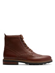 Clarks Brown Newford Lace BT Boots - Image 1 of 6