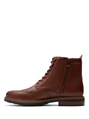 Clarks Brown Newford Lace BT Boots - Image 2 of 6