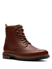 Clarks Brown Newford Lace BT Boots - Image 3 of 6