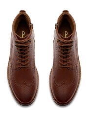 Clarks Brown Newford Lace BT Boots - Image 4 of 6