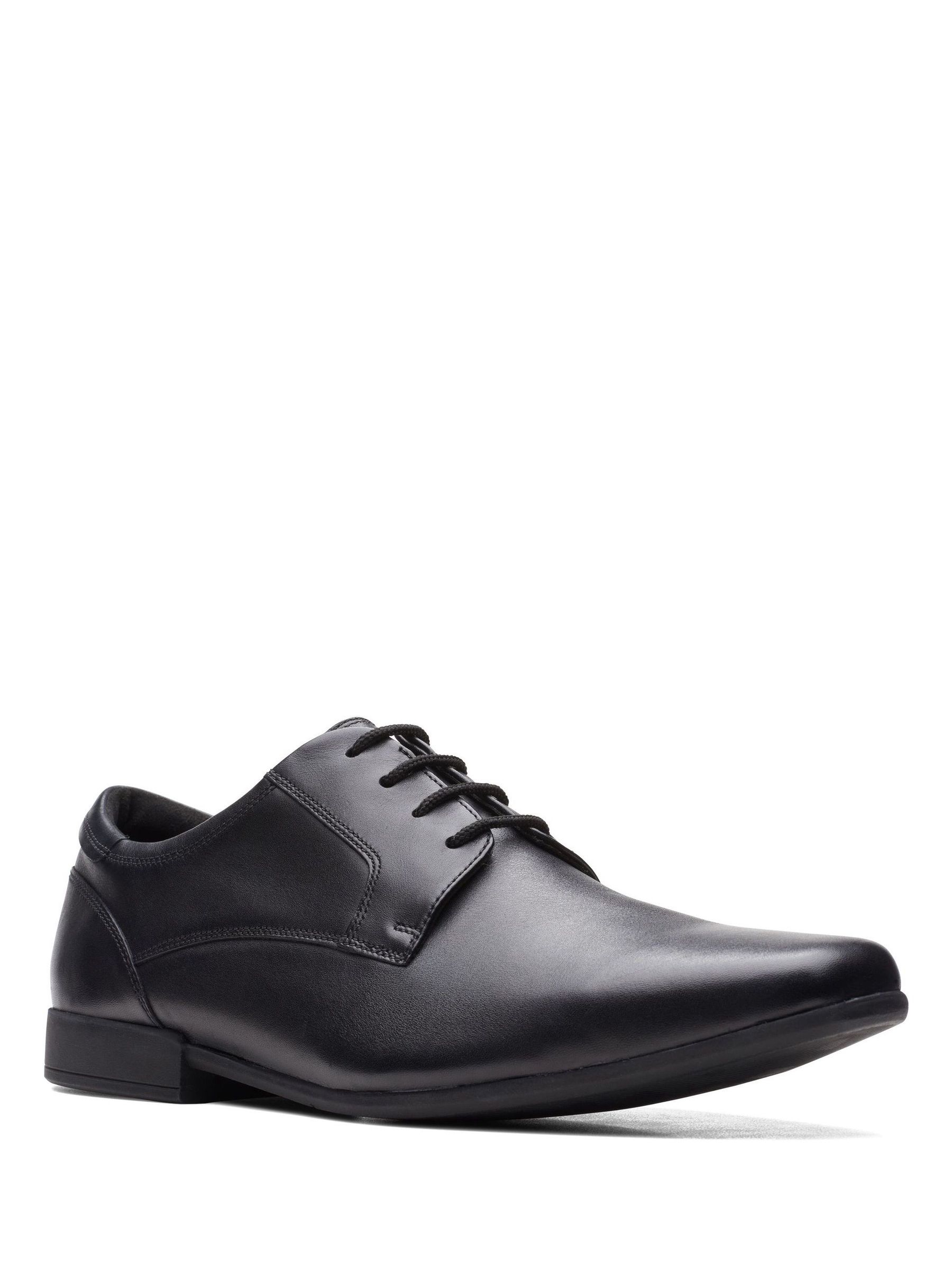 Buy Clarks Black Sidton Lace Leather Shoes from the Next UK online