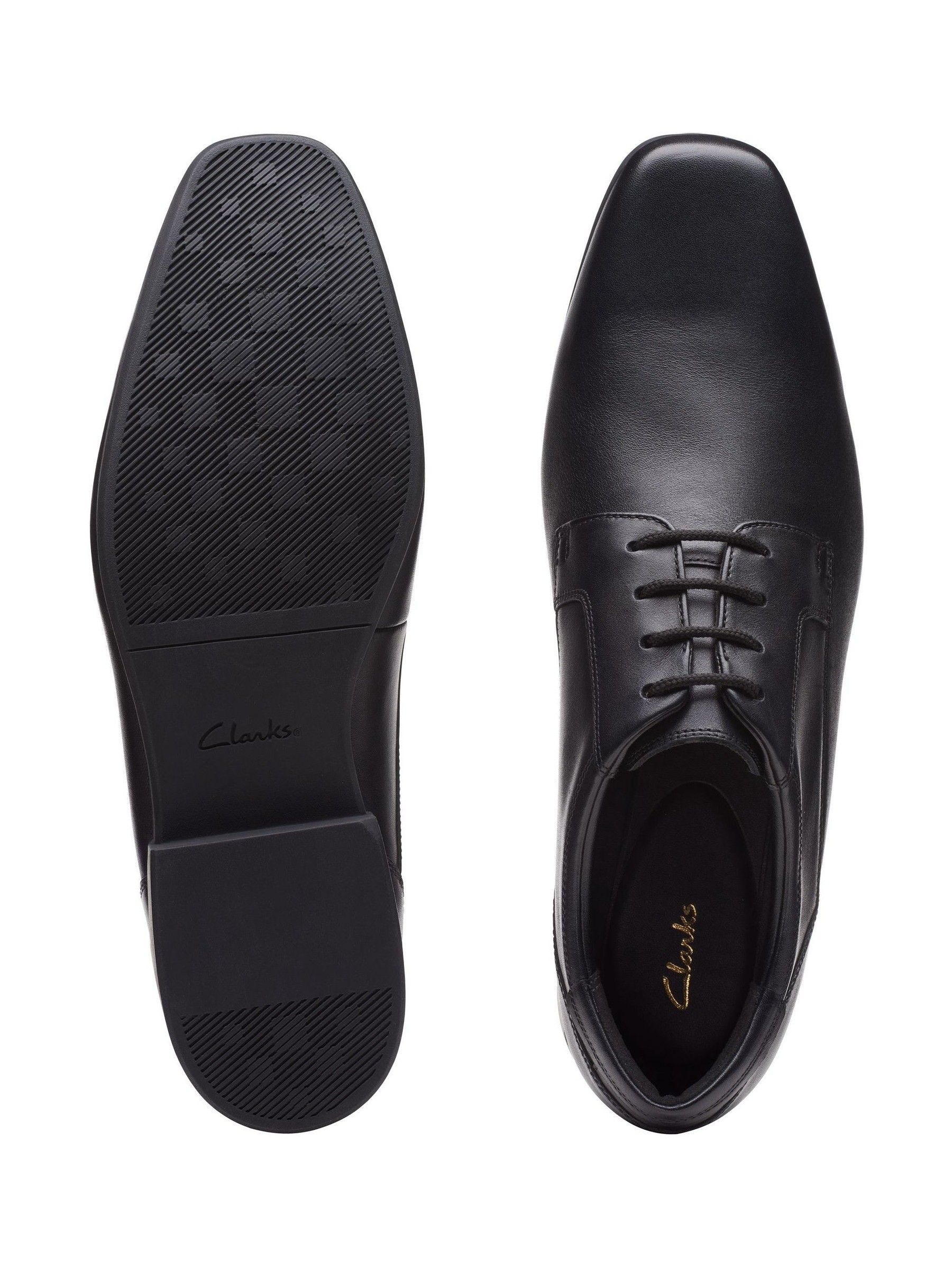 Buy Clarks Black Sidton Lace Leather Shoes from the Next UK online
