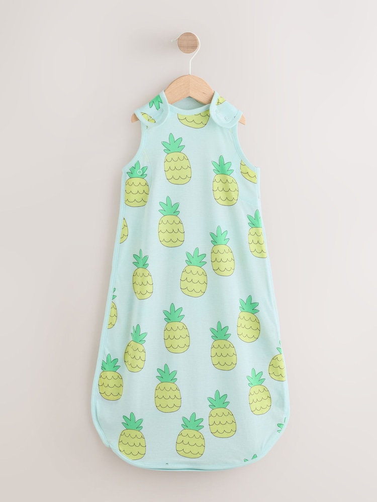 明るいグリーンPineapple - 0.5 Tog ノースリーブ ベビー スリープバッグ - 画像 1 / 6