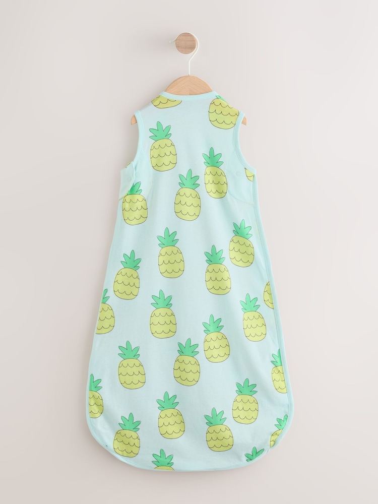 明るいグリーンPineapple - 0.5 Tog ノースリーブ ベビー スリープバッグ - 画像 2 / 6