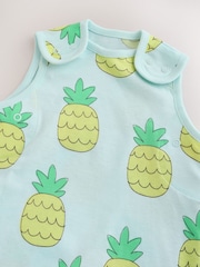 明るいグリーンPineapple - 0.5 Tog ノースリーブ ベビー スリープバッグ - 画像 4 / 6