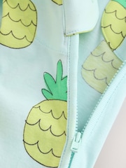 明るいグリーンPineapple - 0.5 Tog ノースリーブ ベビー スリープバッグ - 画像 5 / 6