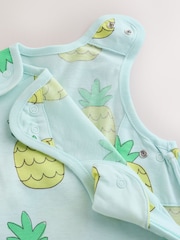明るいグリーンPineapple - 0.5 Tog ノースリーブ ベビー スリープバッグ - 画像 6 / 6