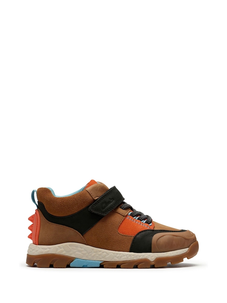 Clarks Brown Steggy2 Glow Kids Boots - Image 1 of 6 Clarks Brown Steggy2 Glow Kids Boots - Image 1 of 6