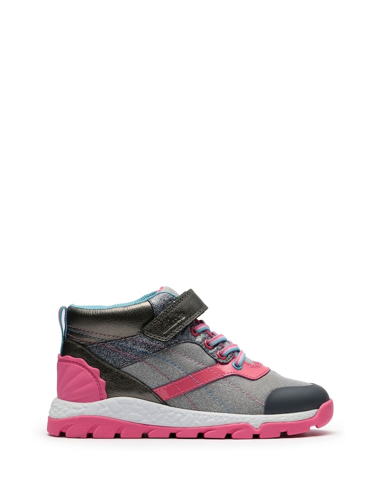 Clarks Silver Tidal2 Myth Kids Boots - Image 1 of 6