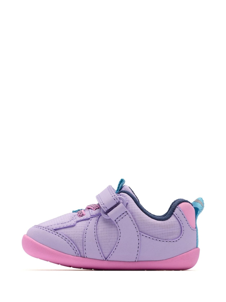 Clarks Purple Pre Walker Hero Toddler Shoes - Image 2 of 6