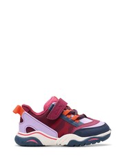 Clarks Red Feather Track Toddler Trainers - Image 1 of 6