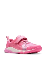 Clarks Pink Tidal Shell Kids Shoes - Image 3 of 6