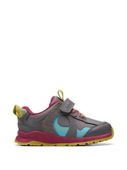 Clarks Grey Selva Hero Toddler Shoes - Image 1 of 6