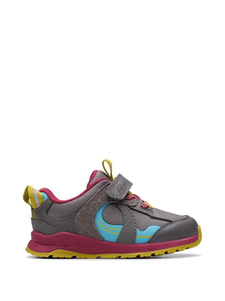 Clarks Grey Selva Hero Toddler Shoes - Image 1 of 6