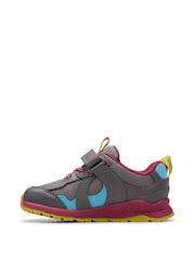 Clarks Grey Selva Hero Toddler Shoes - Image 2 of 6