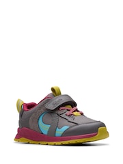 Clarks Grey Selva Hero Toddler Shoes - Image 3 of 6