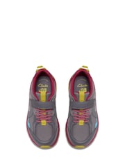 Clarks Grey Selva Hero Kids Shoes - Image 4 of 6