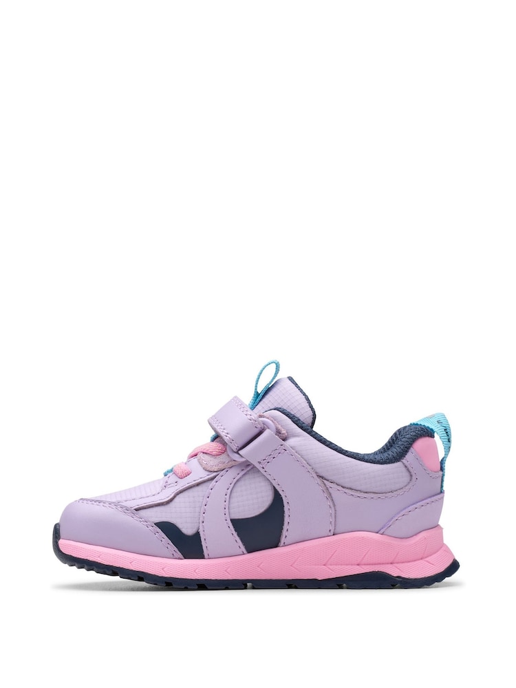 Clarks Purple Selva Hero Toddler Shoes - Image 2 of 6