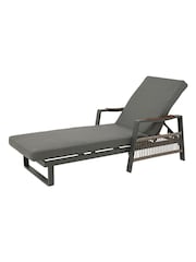 Outdoor Living Grey Montevideo Aluminium Sunlounger - Image 2 of 4