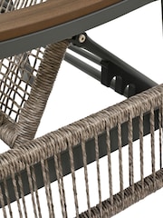 Outdoor Living Grey Montevideo Aluminium Sunlounger - Image 4 of 4