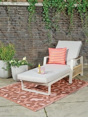 Outdoor Living Beige Montevideo Aluminium Sunlounger - Image 1 of 4