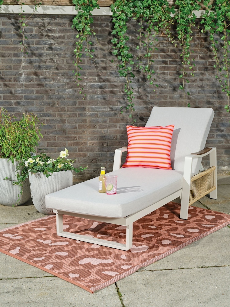 Outdoor Living Beige Montevideo Aluminium Sunlounger - Image 1 of 4