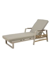 Outdoor Living Beige Montevideo Aluminium Sunlounger - Image 2 of 4