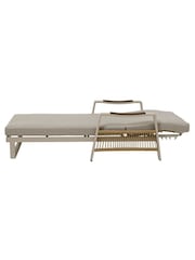 Outdoor Living Beige Montevideo Aluminium Sunlounger - Image 3 of 4