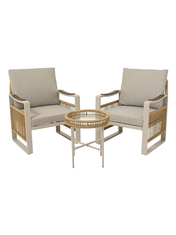 Outdoor Living Beige Montevideo 2 Seater Garden Furniture Set - Image 2 of 4 Outdoor Living Beige Montevideo 2 Seater Garden Furniture Set - Image 2 of 4