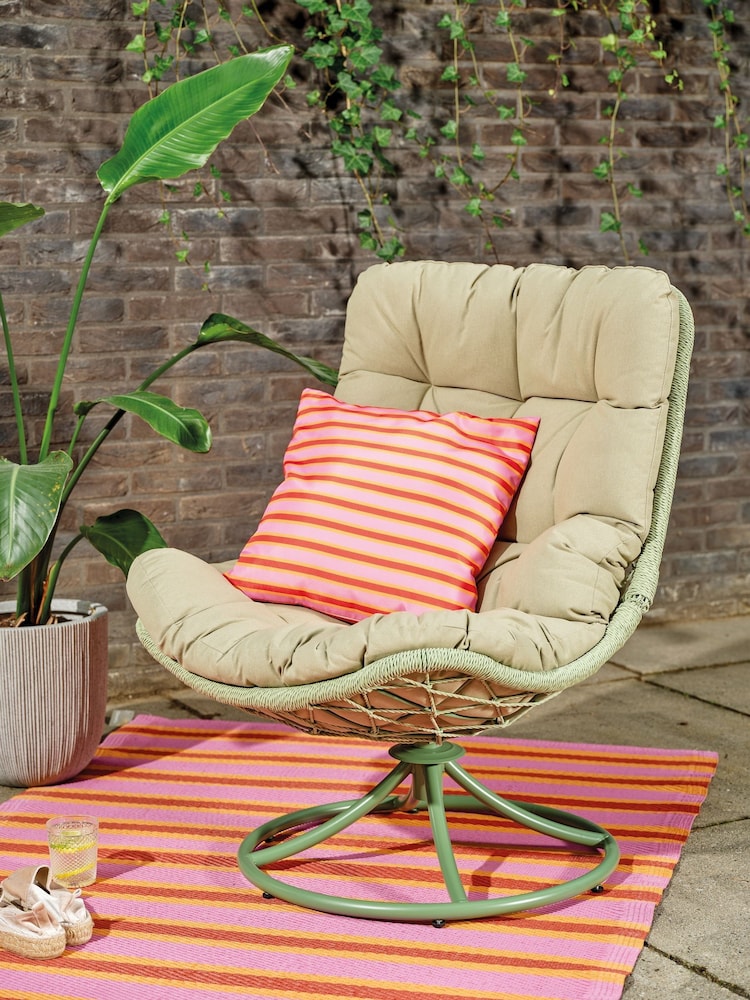Outdoor Living Medellin Wicker Swivel Garden Chair - Image 1 of 3