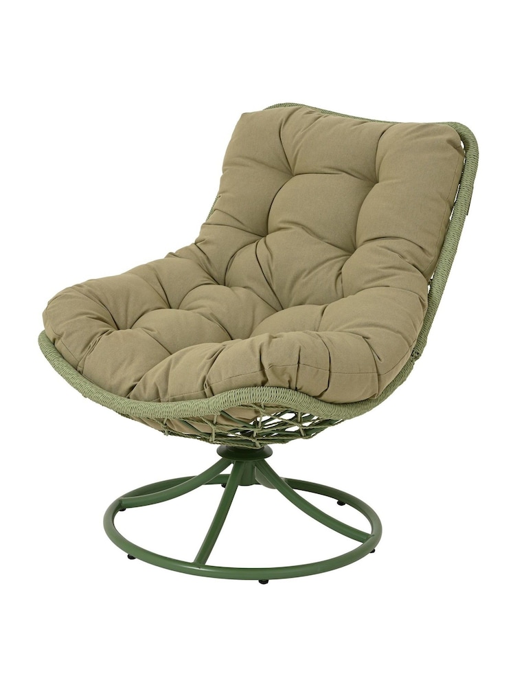 Outdoor Living Medellin Wicker Swivel Garden Chair - Image 2 of 3