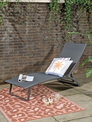 Outdoor Living Grey Farum Aluminium Sunlounger - Image 1 of 4