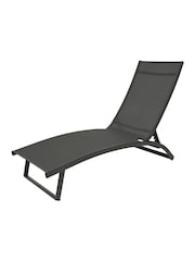 Outdoor Living Grey Farum Aluminium Sunlounger - Image 3 of 4