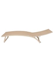 Outdoor Living Cream Farum Aluminium Sunlounger - Image 3 of 4
