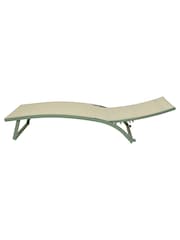 Outdoor Living Green Farum Aluminium Sunlounger - Image 3 of 4