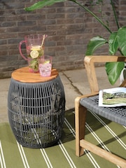 Outdoor Living Seville Acacia Storage 3-in-1 Side Table - Attēls 1 no 7