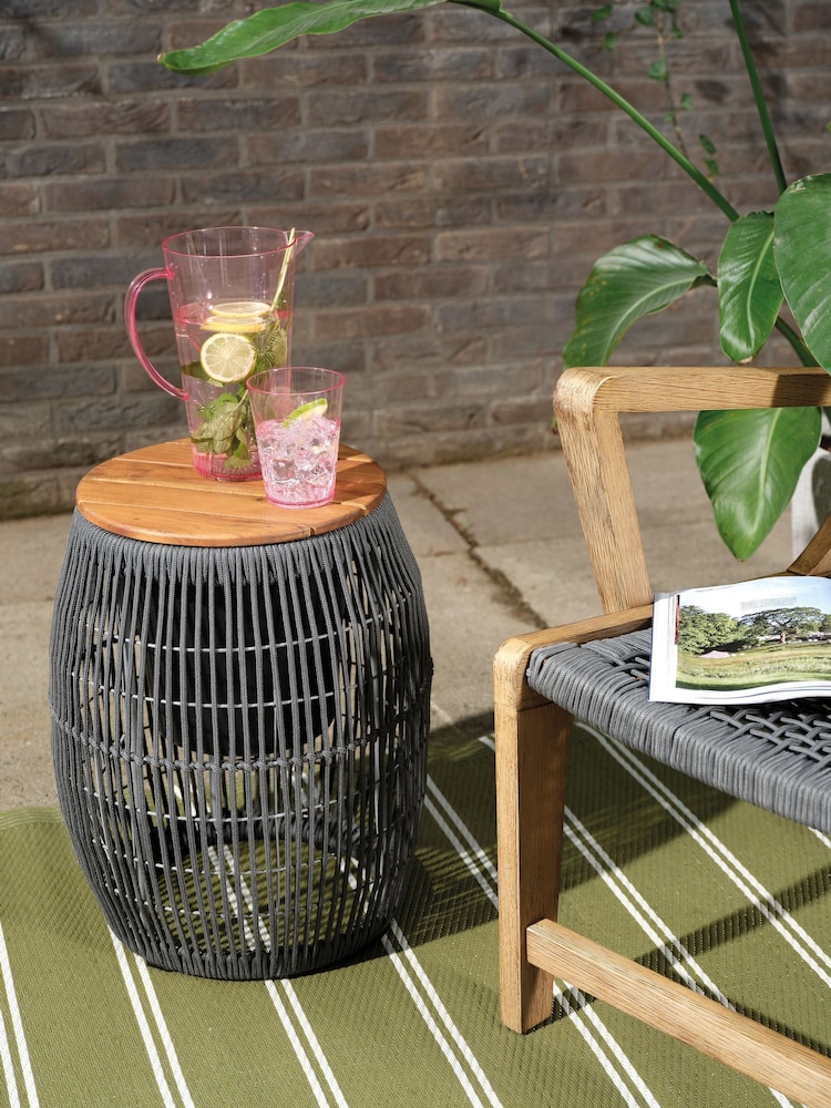 Outdoor Living Seville Acacia Storage 3-in-1 Side Table - Attēls 1 no 7