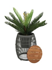 Outdoor Living Seville Acacia Storage 3-in-1 Side Table - Attēls 6 no 7