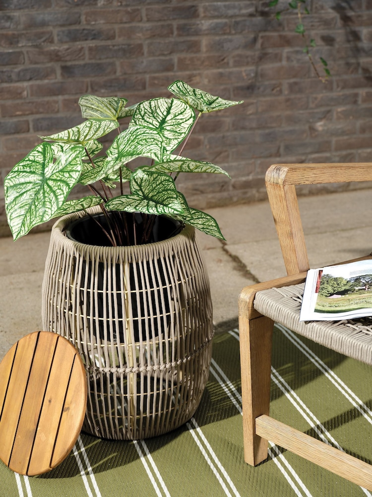 Outdoor Living Cream Seville Acacia Storage 3-in-1 Side Table - Image 2 of 7 Outdoor Living Cream Seville Acacia Storage 3-in-1 Side Table - Image 2 of 7