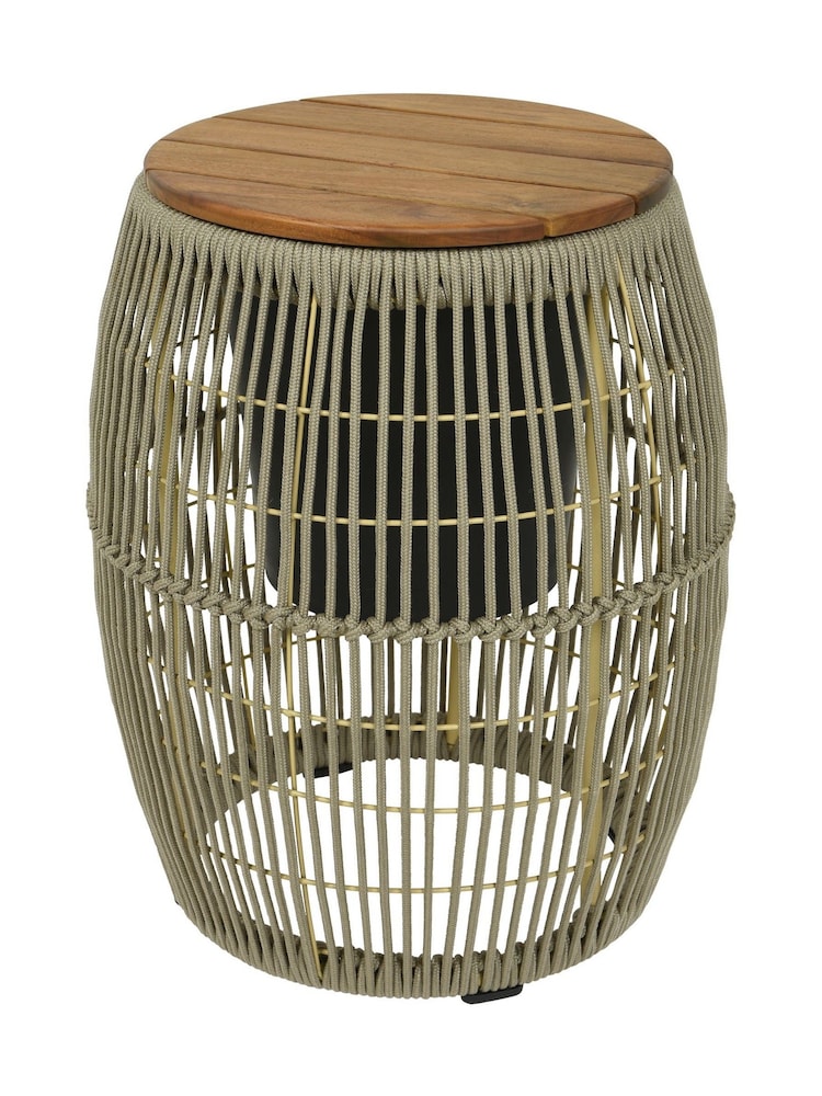 Outdoor Living Cream Seville Acacia Storage 3-in-1 Side Table - Image 7 of 7 Outdoor Living Cream Seville Acacia Storage 3-in-1 Side Table - Image 7 of 7