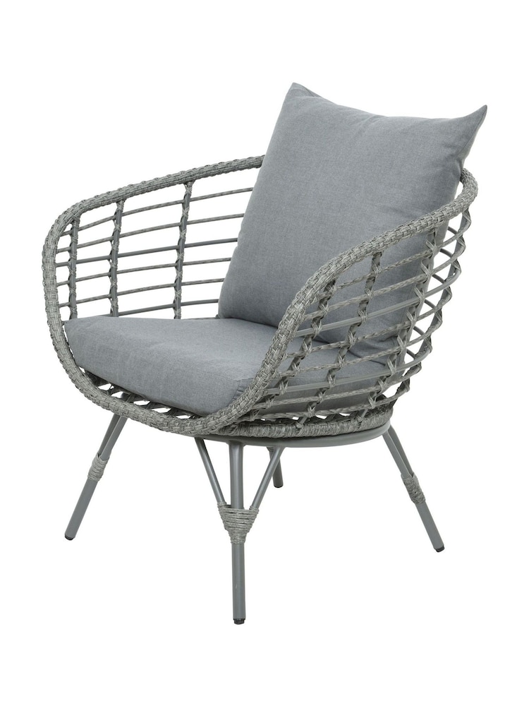 Outdoor Living 4 Piece Grey Evora Wicker Furniture Set - Image 2 of 5 Outdoor Living 4 Piece Grey Evora Wicker Furniture Set - Image 2 of 5