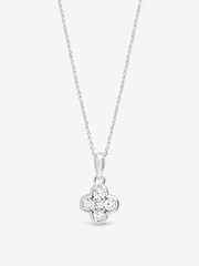 Simply Silver Sterling Silver 925 Cubic Zirconia Clover Pendant - Image 3 of 5