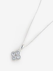 Simply Silver Sterling Silver 925 Cubic Zirconia Clover Pendant - Image 4 of 5