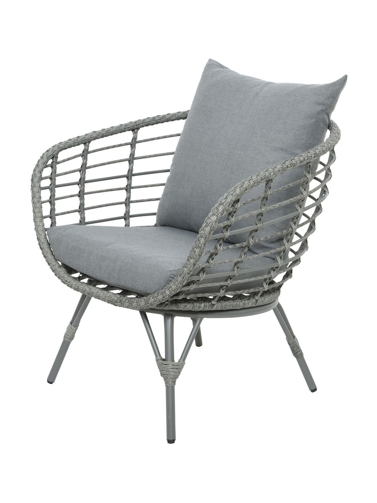 Outdoor Living 4 Piece Grey Evora Wicker Furniture Set - Image 2 of 4 Outdoor Living 4 Piece Grey Evora Wicker Furniture Set - Image 2 of 4